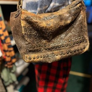 Frye distressed leather bag